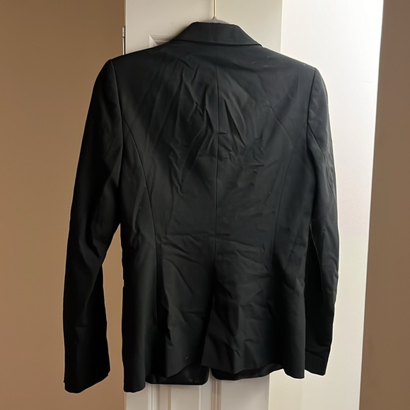 Black blazer with leather detail - Picture 4 of 6